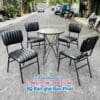 Bàn ghế cafe sắt nệm BGSNBP022 18 bàn ghế cafe sắt nệm