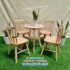 Bàn ghế gỗ cafe 7 nan (ghế 7 thanh tiện) 6 bàn ghế gỗ cafe 7 thanh tiện