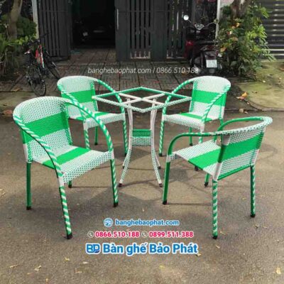 Bàn ghế nhật lớn mây nhựa rất bền bỉ