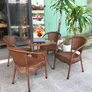 Ghế mây nhựa thúng bầu đẹp và sang trọng