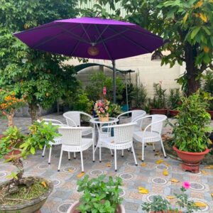 Ghế mây nhựa thúng bầu được sử dụng nhiều trong các quán cafe, sân vườn… 