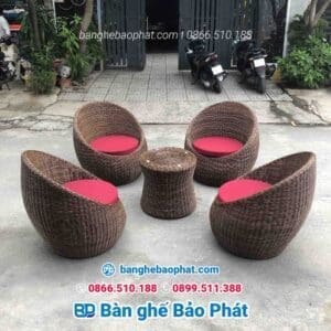 ghế nhựa giả mây ghế trứng dây tròn
