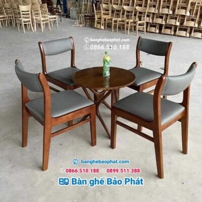 Bàn ghế bella gỗ nệm
