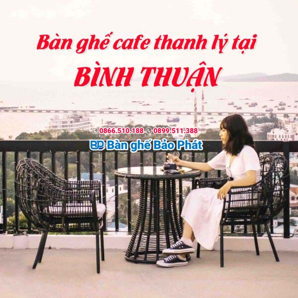 Bàn ghế cafe thanh lý Bình Thuận