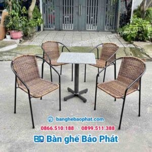 ghế nhựa giả mây cocala dây tròn