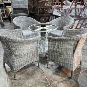 ghe thung day tron mau xam