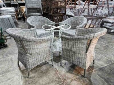 Bàn ghế nhựa giả mây ghế thúng dây tròn BGNGMCPBP009 - Ảnh 5
