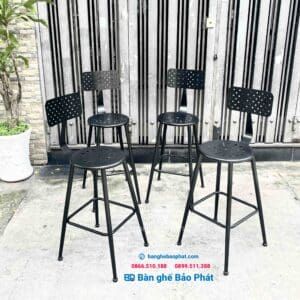 Bàn ghế bar chân sắt mặt sắt cnc BGBBP003 5 ghe bar chan sat mat sat cnc 2