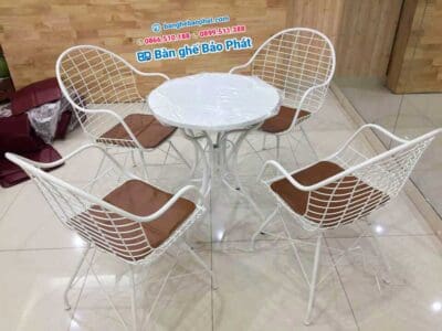 Bàn ghế sắt cafe Bảo Phát BGSBP010 - Ảnh 5
