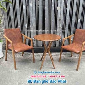 Bàn ghế cafe gỗ Hilary