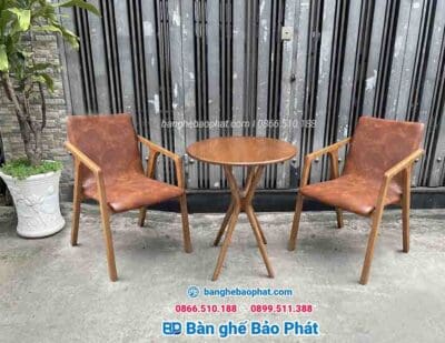 Bàn ghế cafe gỗ Hilary