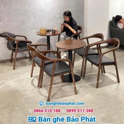 bàn ghế cafe gỗ neva