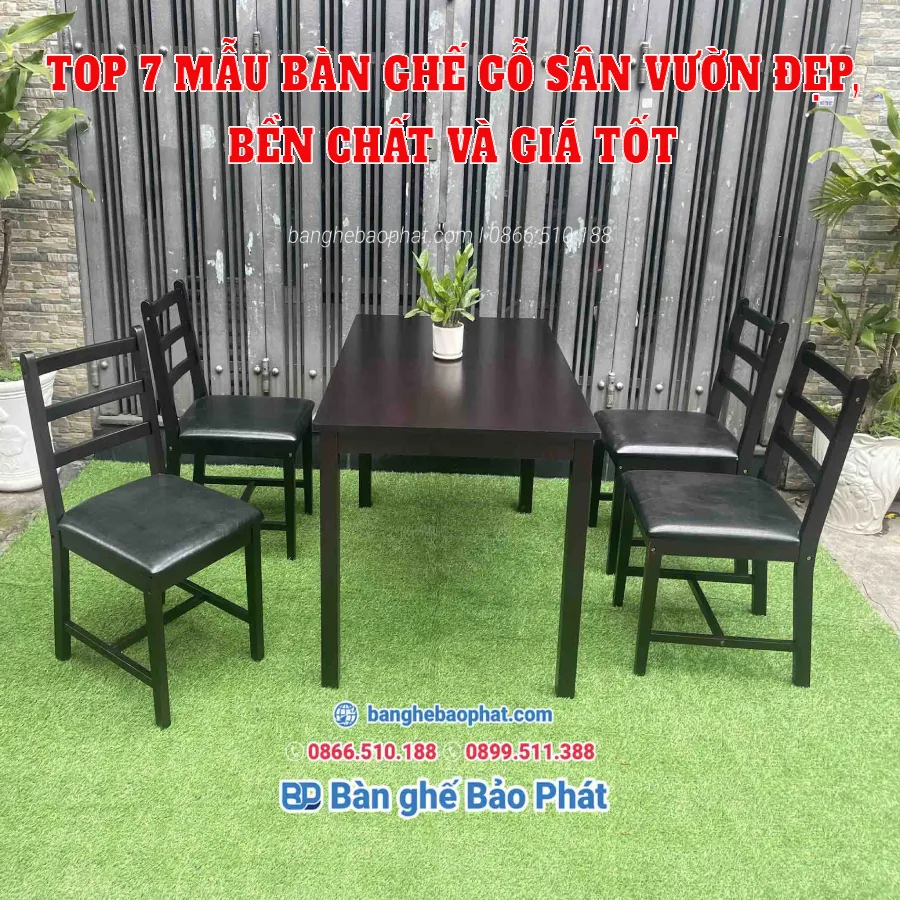 Top 7 mẫu bàn ghế gỗ sân vườn đẹp, bền chất và giá tốt [timect]