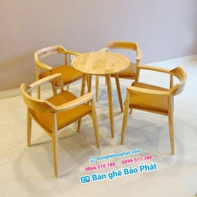 Bàn ghế gỗ hiroshima tựa thấp