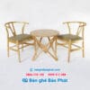 Bộ bàn ghế Wishbone gỗ nệm BGGBP017 19 Bàn ghế wishbone gỗ nệm