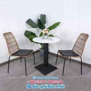 Nơi bán bộ bàn ghế cafe nhựa giả mây đẹp Bảo Phát BGNGMBP040