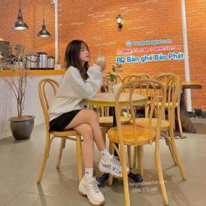 Bộ bàn ghế thonet 18 không tay quán cafe