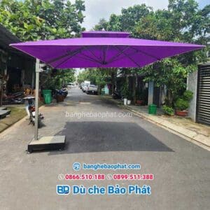 Dù lệch tâm nghiêng 3m màu tím DLTNBP010 11 Dù lệch tâm nghiêng 3m