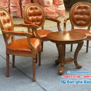 Ghế gỗ louis có tay