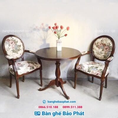 Ghế louis có tay nệm vải