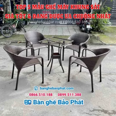 Top 5 mẫu ghế mây khung sắt giá tốt & đang được ưa chuộng nhất [timect]