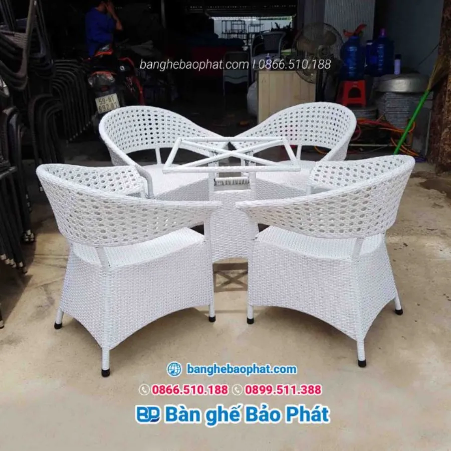 Ghế mây khung sắt nhật nguyệt