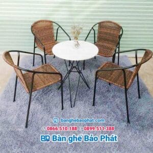 Ghế nhựa giả mây dây tròn ghế cocala