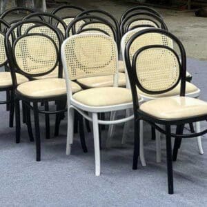 Bộ bàn ghế thonet 215R - Xưởng Bàn Ghế Bảo Phát. 7 Ghế thonet 215r lưng ghế đan mây