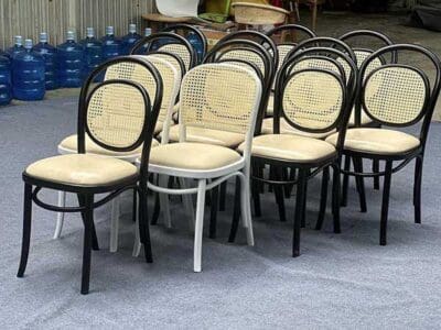 Ghế thonet 215r tựa lưng đan mây