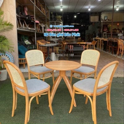 Ghế thonet 811 mặt ngồi nệm tựa lưng đan mây