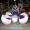 Ghế trứng nhựa giả mây dây dẹp