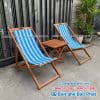Ghế xếp bãi biển gỗ lưới textilene