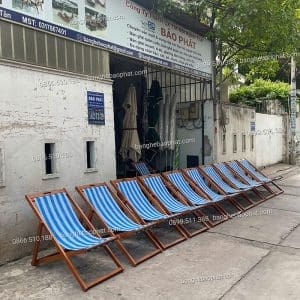 Ghế xếp bãi biển gỗ lưới textilene 12 Ghế xếp bãi biển gỗ lưới textilene giá rẻ trực tiếp công ty sản xuất