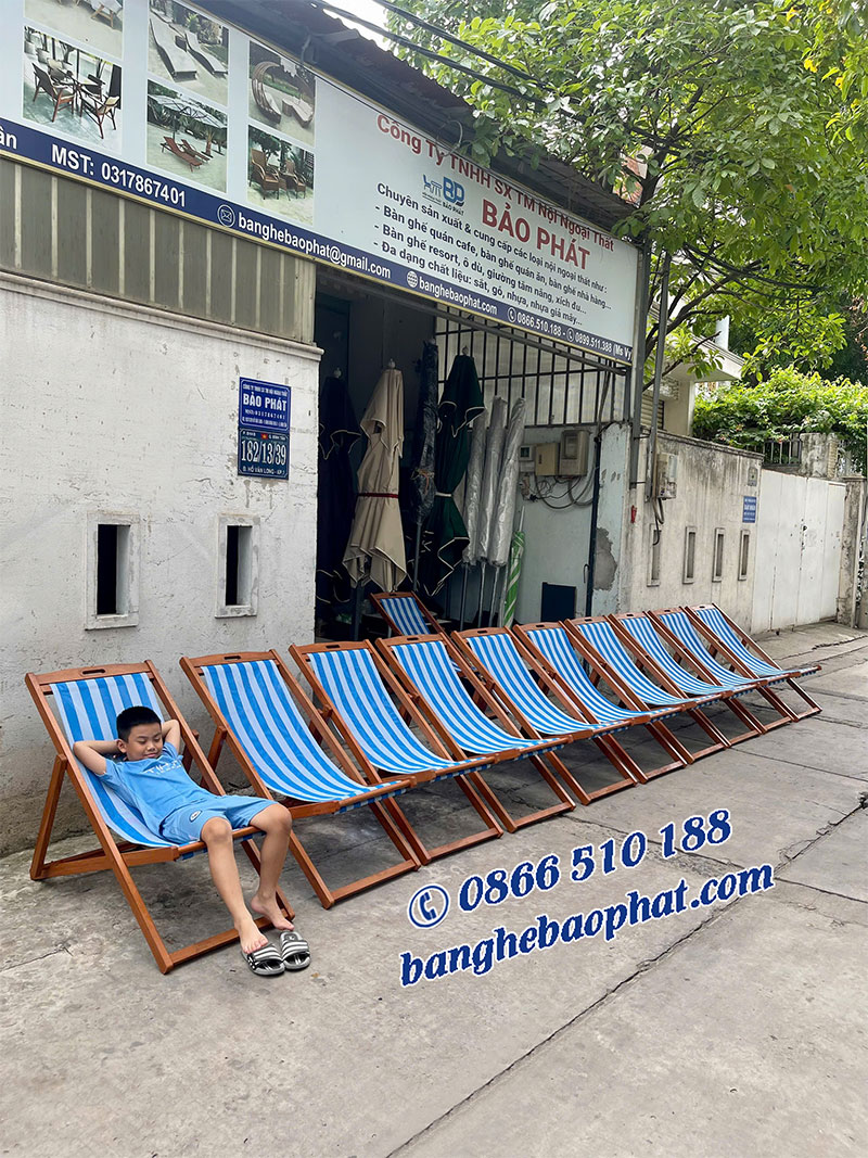 Ghế xếp bãi biển gỗ lưới textilene 15 Ghế xếp bãi biển gỗ lưới textilene mang lại cảm giác thư giãn thoải mái khi sử dụng