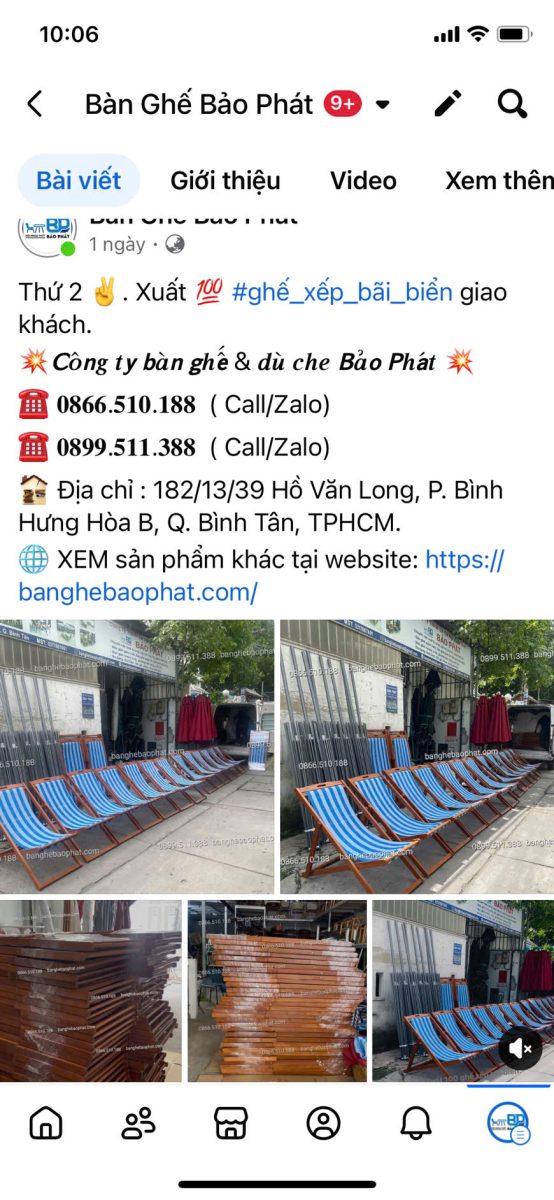 Ghế xếp gỗ bãi biển cung cấp Resort