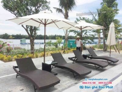 Giường tắm nắng mây nhựa Bảo Phát GTNMNBP002 - Ảnh 7