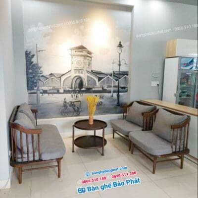 Sofa Fly gỗ nệm phong cách Bắc Âu.