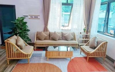 Sofa gỗ phòng khách hiện đại KBH