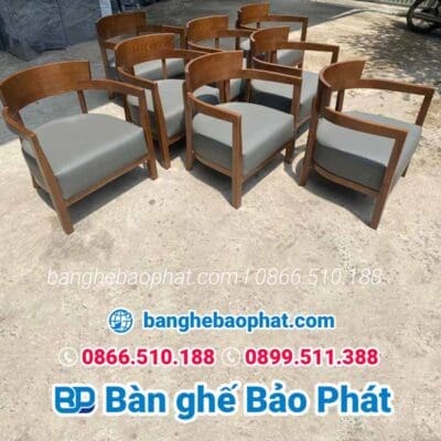 Sofa cafe starbuck gỗ bộc nệm