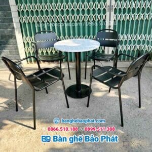 Bàn ghế sắt sơn tĩnh điện ngoài trời BGCBP018 9 Ghế sắt sơn tĩnh điện ngoài trời BGSBP018
