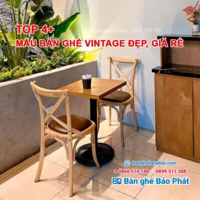 Bàn ghế Vintage đẹp, giá rẻ