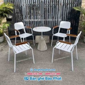 Bàn ghế cafe bằng sắt dùng ngoài trời