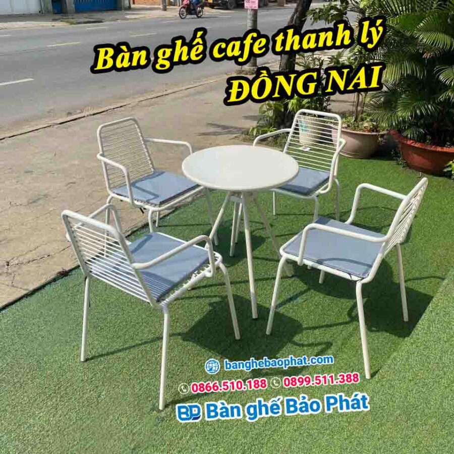 Bàn ghế cafe thanh lý Đồng Nai