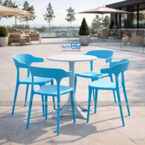 Bàn ghế nhựa 3001 màu xanh biển