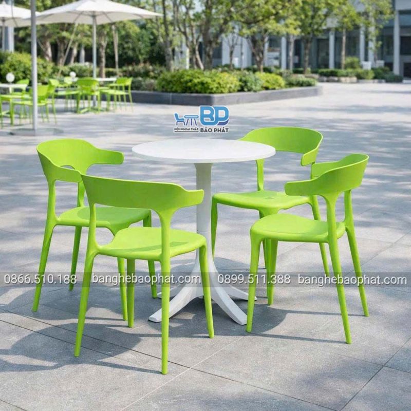 Bàn ghế nhựa 3001 xanh lá