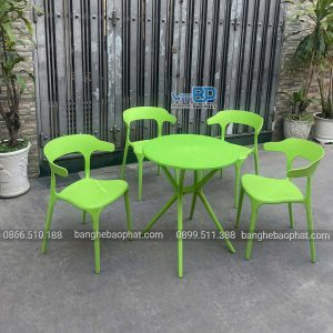 Bàn ghế nhựa 3001 xanh lá