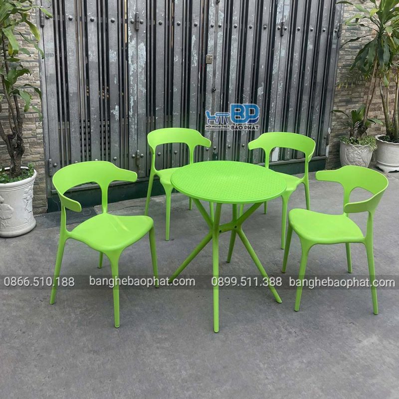 Bàn ghế nhựa 3001 xanh lá