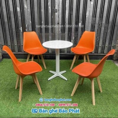 Bàn ghế nhựa chân gỗ 3003. - Ảnh 3
