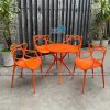 Bàn ghế nhựa 3008 màu cam