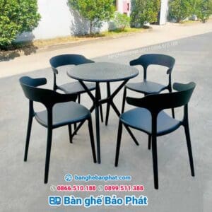 Bàn ghế nhựa cafe ngoài trời